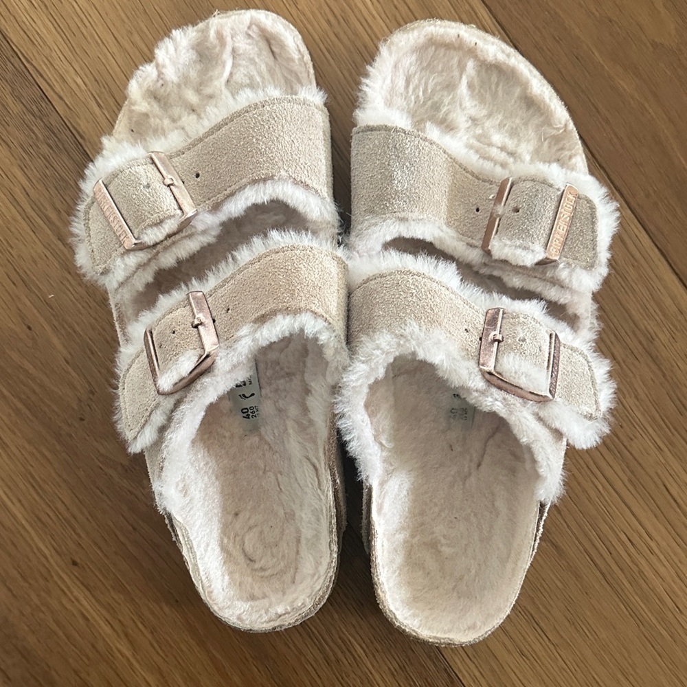 Birkenstock light pink shearling